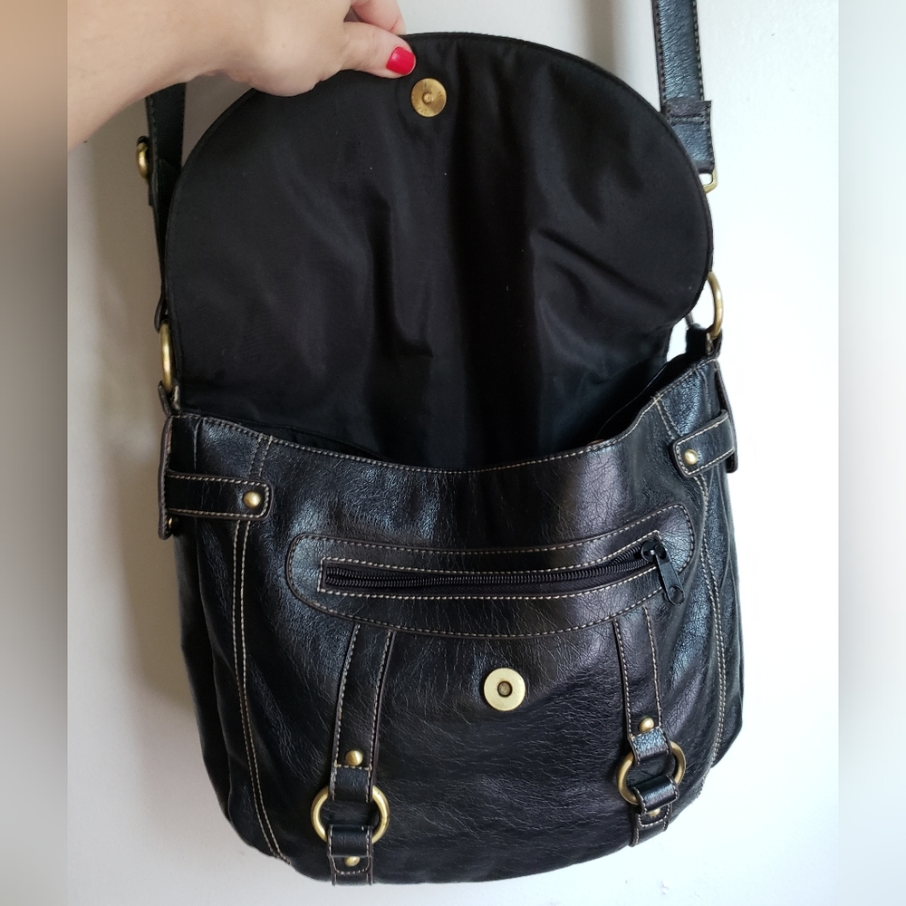 NWOT nine west leather extra large duffle purse - Picture 15 of 16